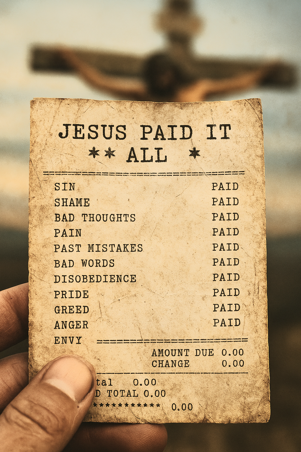 He paid it all.